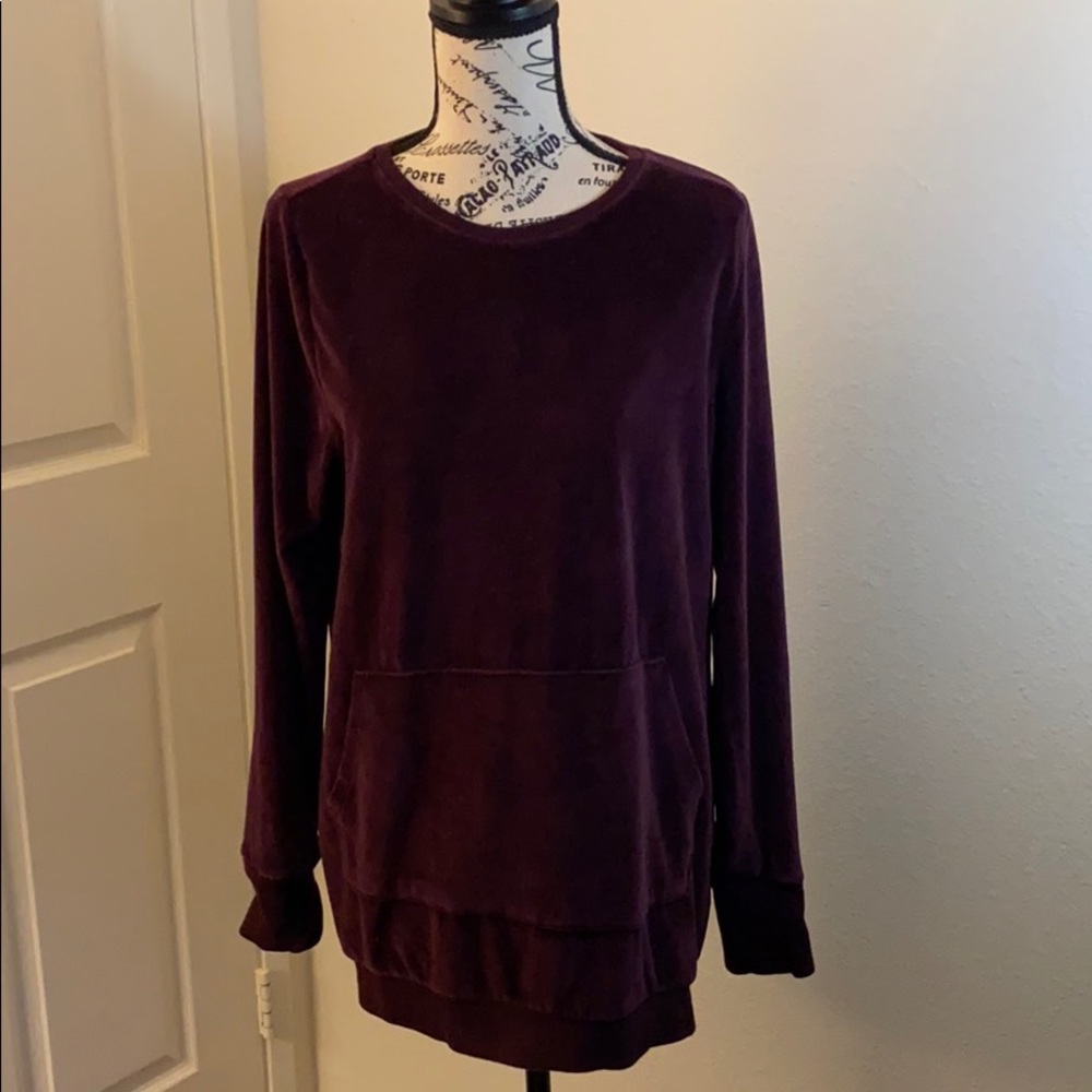 Super Cozy! Fabletics Velour Pullover with Pockets